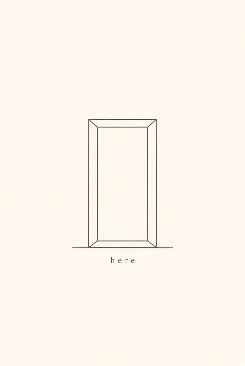 The here doorway symbol, representing possibility through meditation